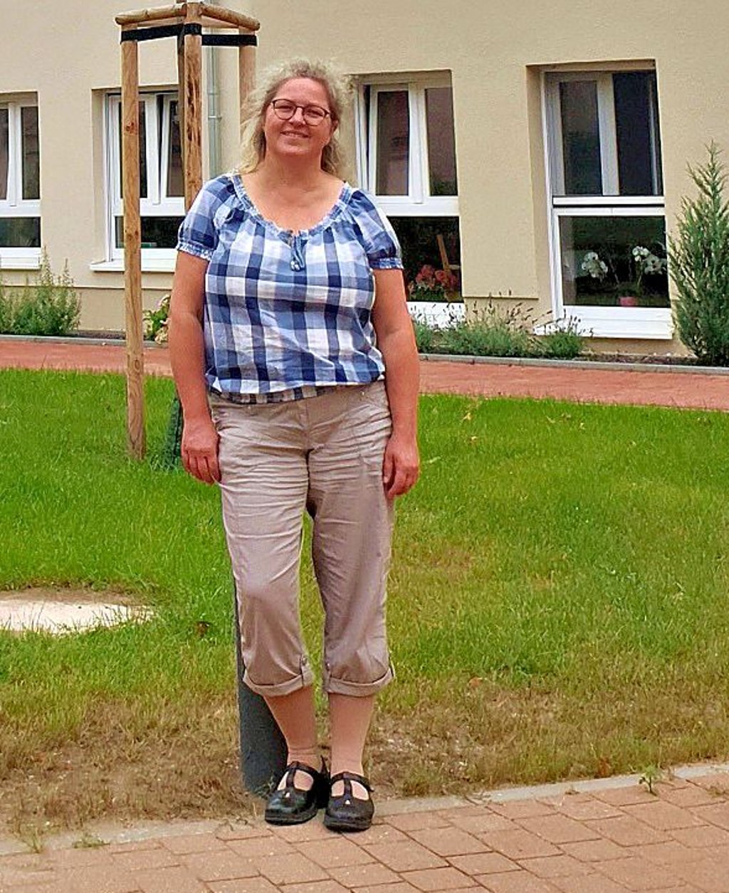 Pflegedienstleiterin Cordula Litschko freut sich über den Umbau des Pflegeheims „St. Elisabeth“.