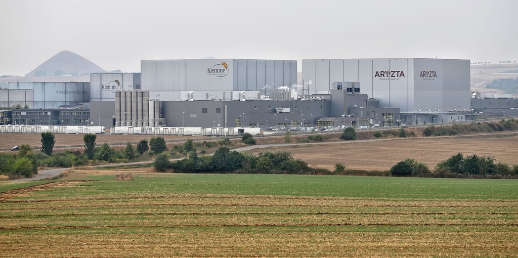 Der Produktionsstandort der Back-Firma Aryzta und Klemme AG, aufgenommen 2016 in Lutherstadt Eisleben (Sachsen-Anhalt).