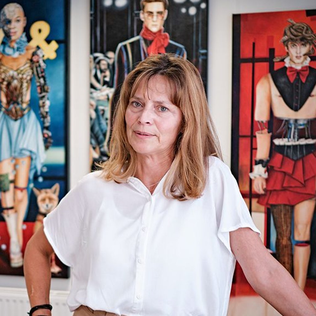 Andrea Salewski in der BrauArt-Galerie in der Zerbster Straße.