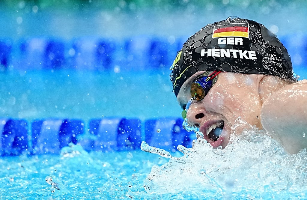 Schwimmerin Franziska Hentke aus Magdeburg in Aktion. Die 32-Jährige beendet ihre Leistungssportkarriere.
