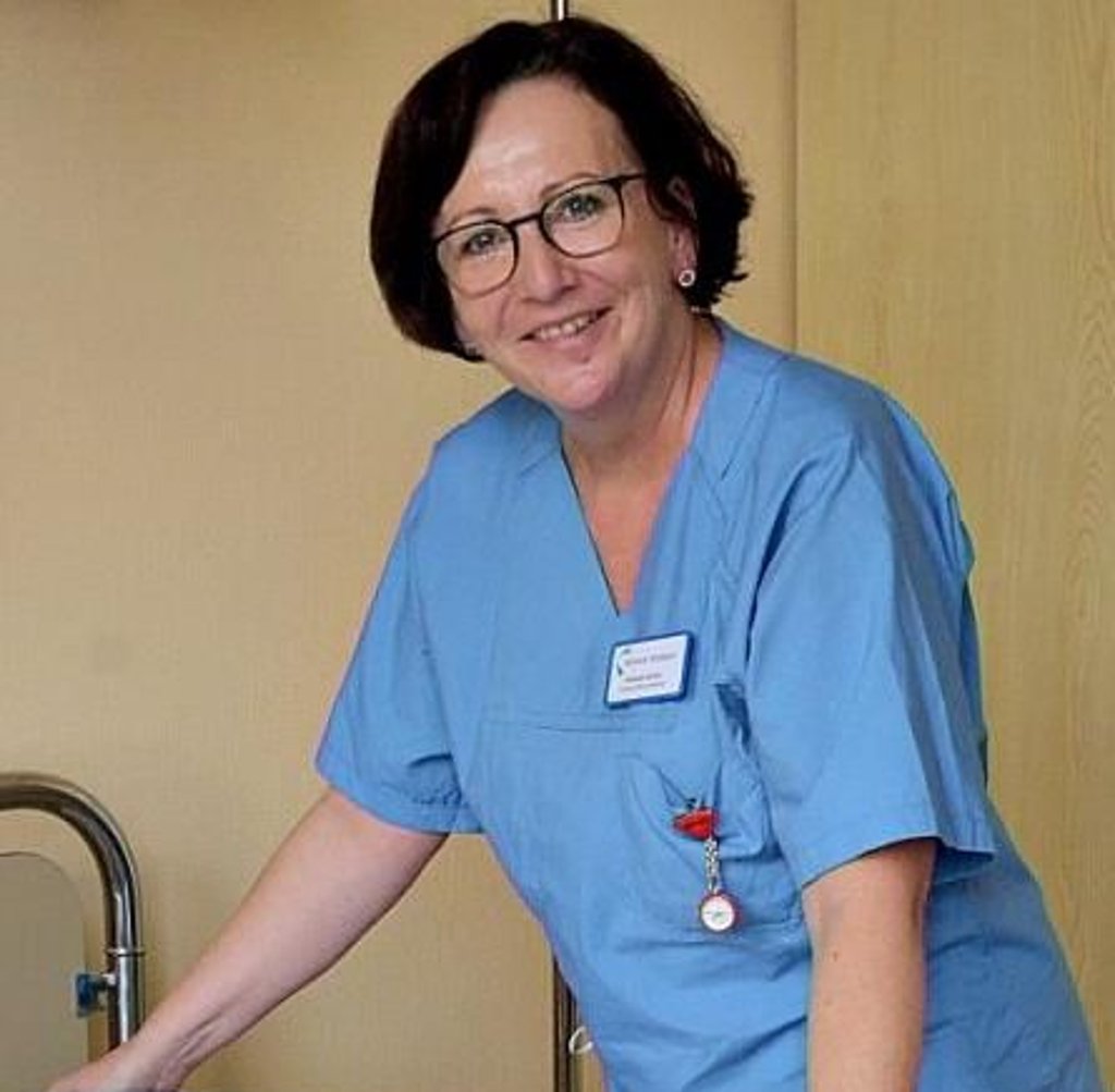 Krankenschwester Kathrin Schulz bei der Arbeit.