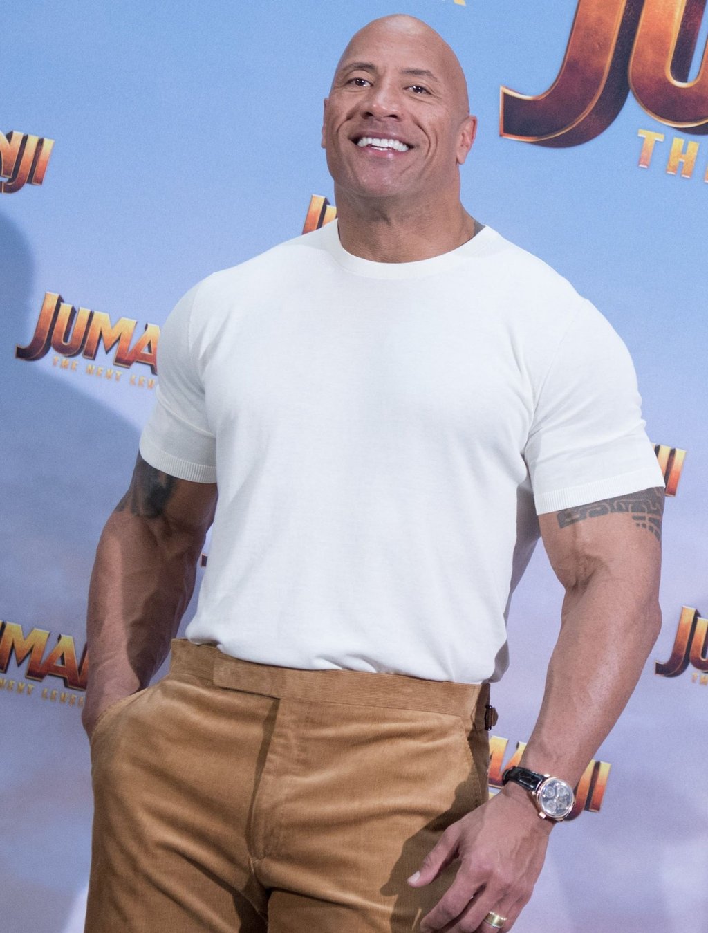 Dwayne Johnson bei der Premiere von „Jumanji: The next Level" 2019 in Berlin.