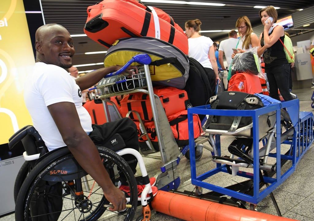 Baldé (hier beim Abflug zu den Paralympics 2016 in Rio) hätte eine Absage der Paralympics in Tokio für vertretbar gehalten.