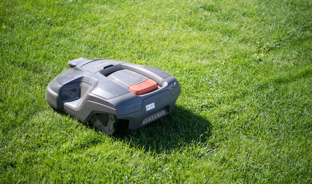 Ein Rasenroboter