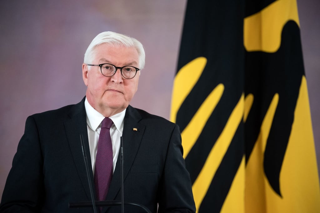 Bundespräsident Frank-Walter Steinmeier im Schloss Bellevue.