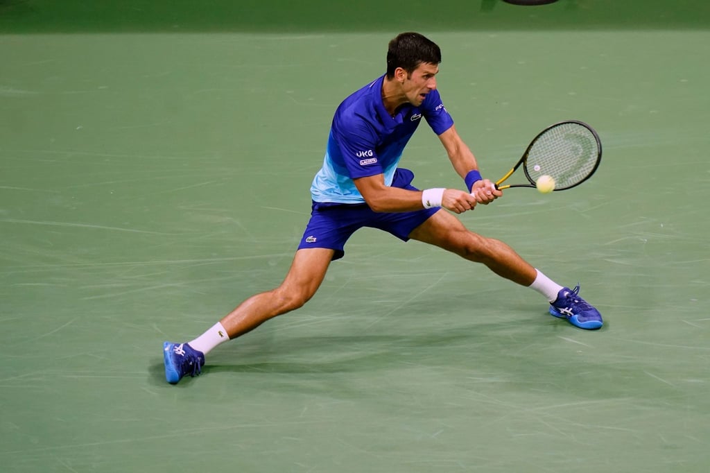 Novak Djokovic in Aktion bei den US Open.