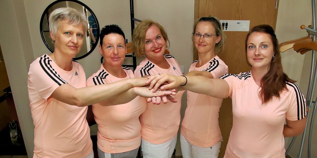 Das Team in der Praxis von Tatjana Zobnina (Mitte) in Wallhausen.