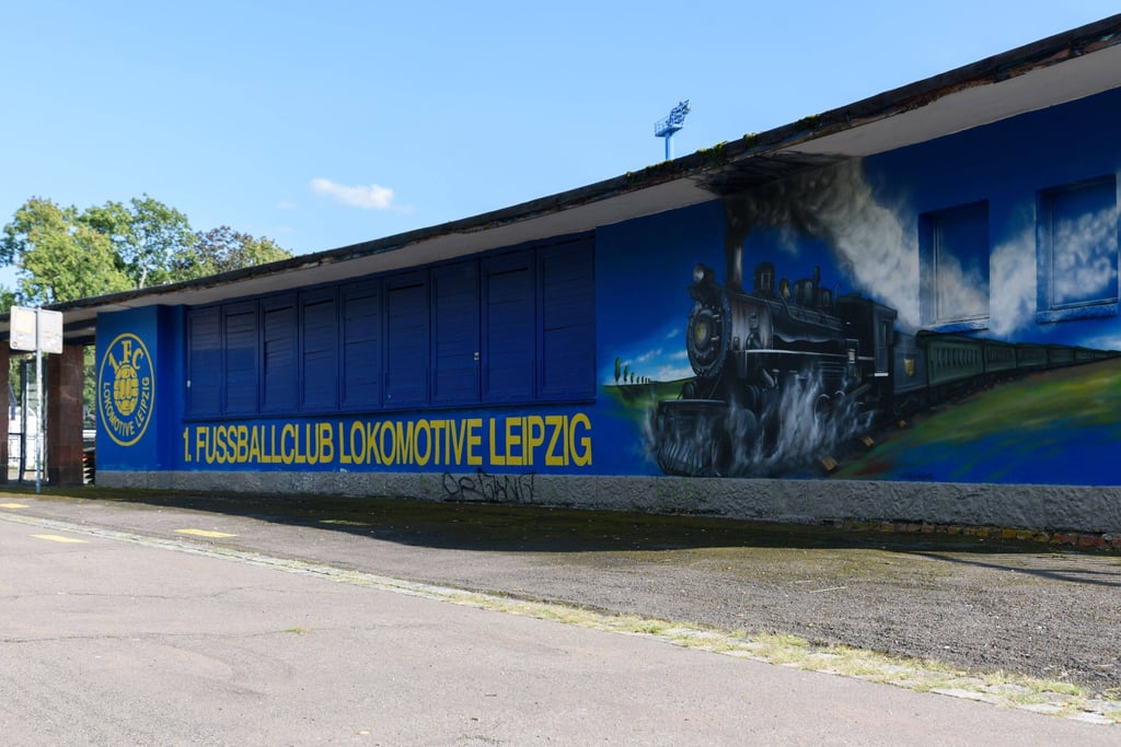 Das Bruno-Plache-Stadion des 1. FC Lok Leipzig im Stadtteil Probstheida.
