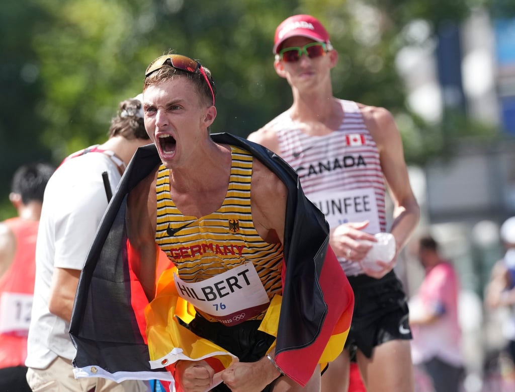 Ließ seinen Emotionen freien Lauf: Silber-Geher Jonathan Hilbert.