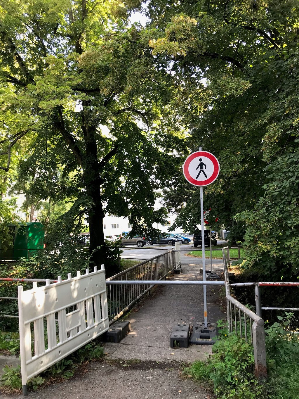 Die gesperrte Gonnabrücke in Sangerhausen