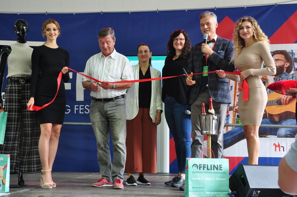 Eröffnung des Shoppingfestivals in der Magdeburger Innenstadt.