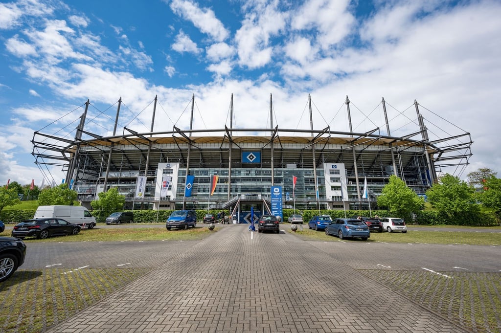 Blick auf das Volksparkstadion, Stadion des Hamburger SV.