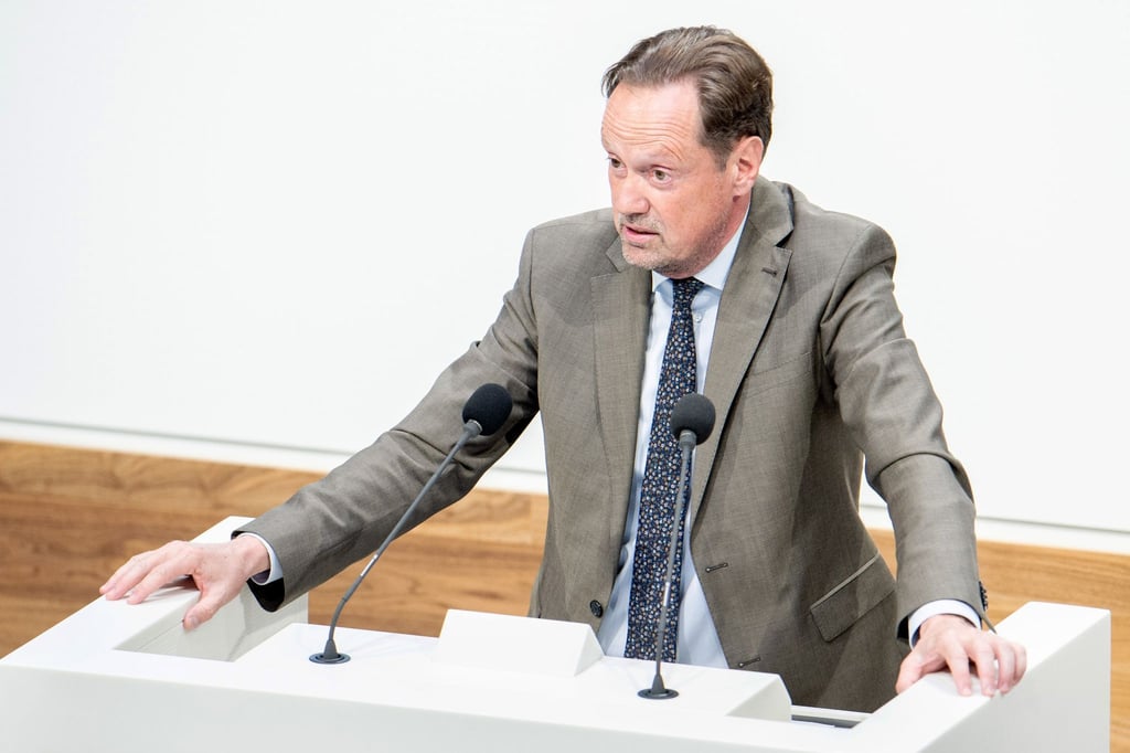 Dirk Toepffer, Fraktionsvorsitzender der CDU, spricht im niedersächsischen Landtag.