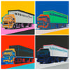 Die Druckgrafiken der „Truck Series“ von Andy Warhol sollen nach Angaben des Auktionshauses Christie's im September gezeigt und online versteigert werden (undatiert).