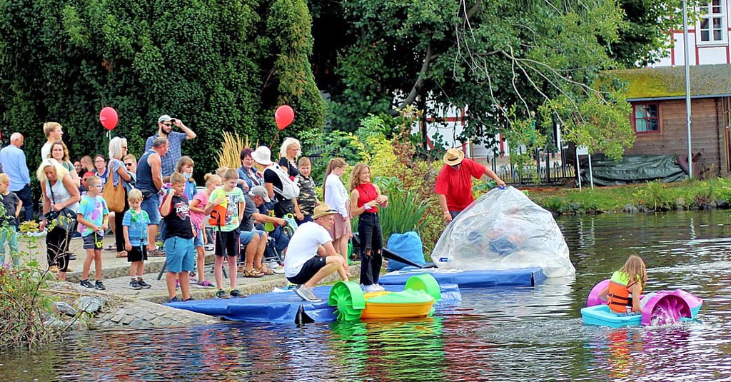 Spiel und Spaß wurde am Forellenteich auch für die jüngsten Ilsenburg angeboten.