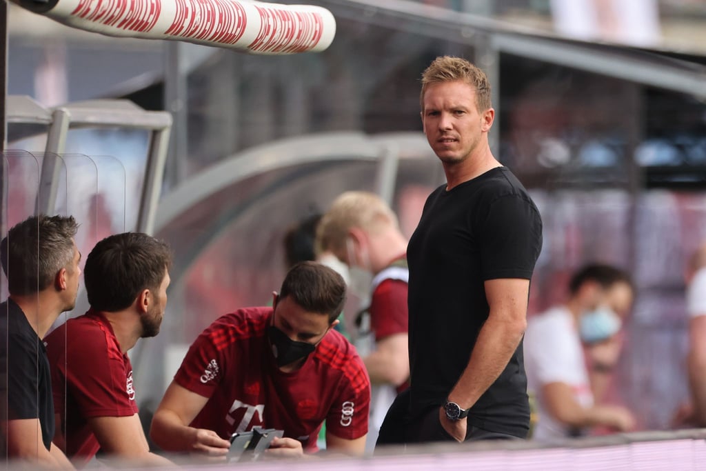 Bayerns Trainer Julian Nagelsmann wurde in Leipzig mit Pfiffen empfangen.