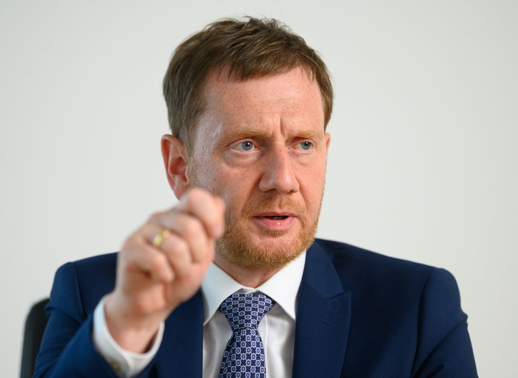 Michael Kretschmer (CDU) spricht.