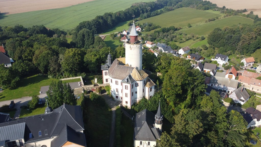 Blick auf die Burg Posterstein im Altenburger Land.