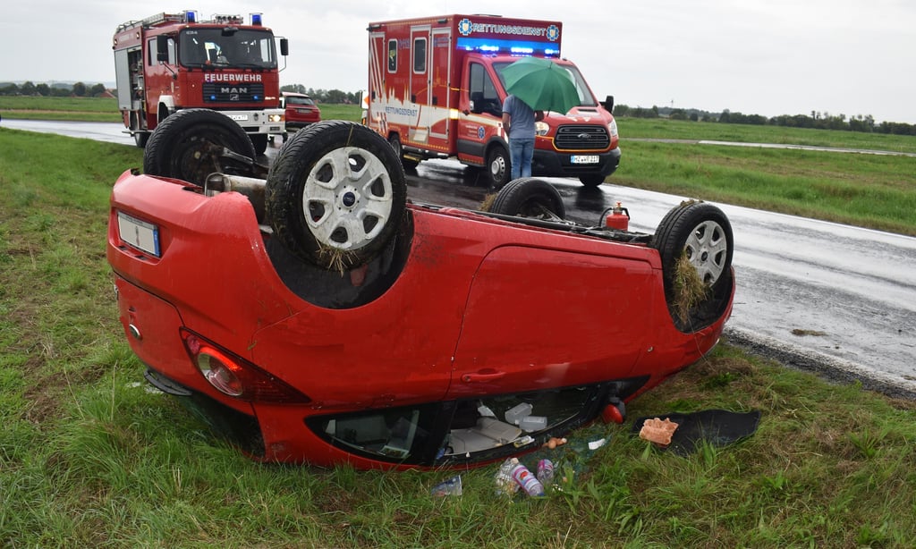 Der verunfallte Ford