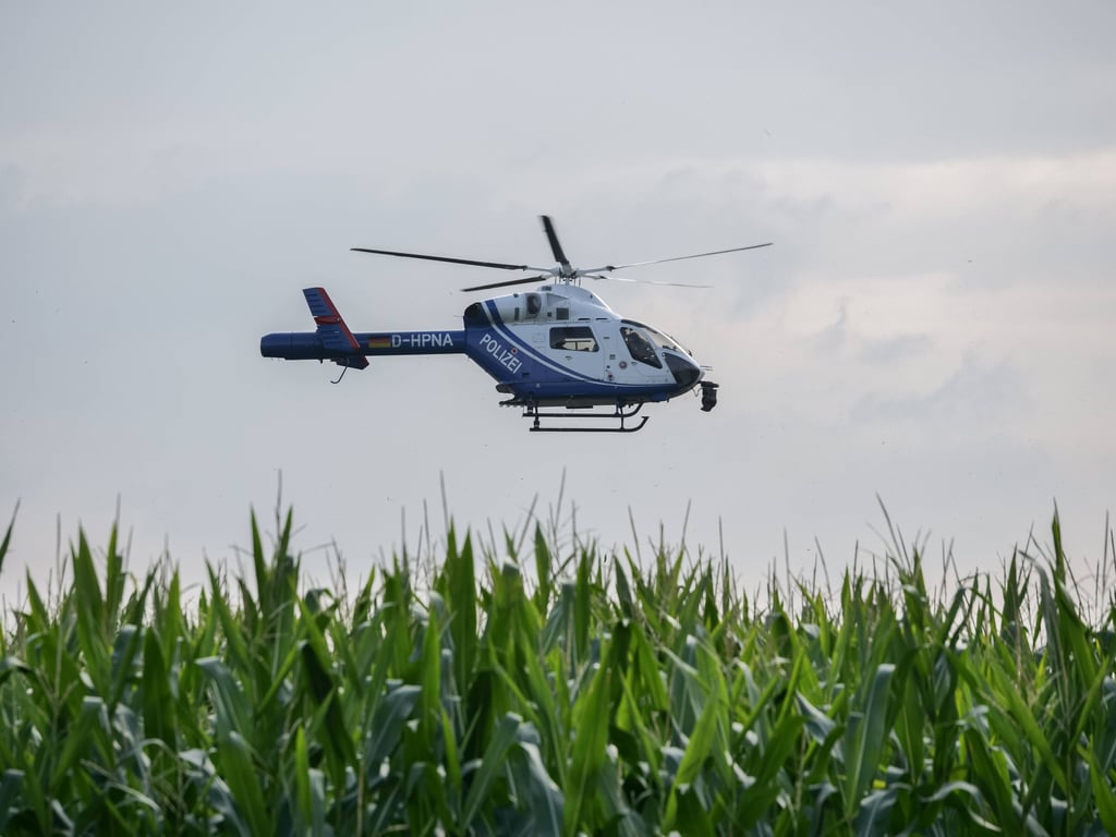 Ein Polizeihubschrauber.