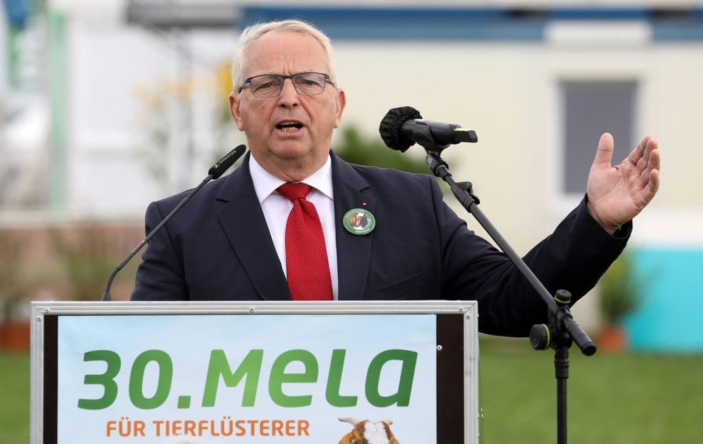 Zur Eröffnung der 30. Agrarmesse MeLa spricht Till Backhaus (SPD).