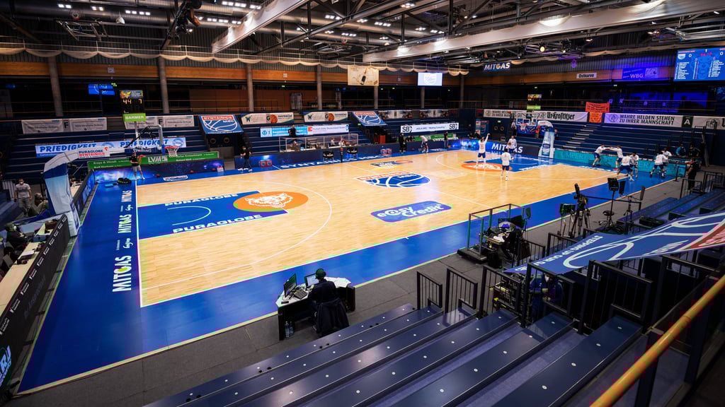 In der Stadthalle Weißenfels darf der Syntainics MBC wieder vor Zuschauern spielen.