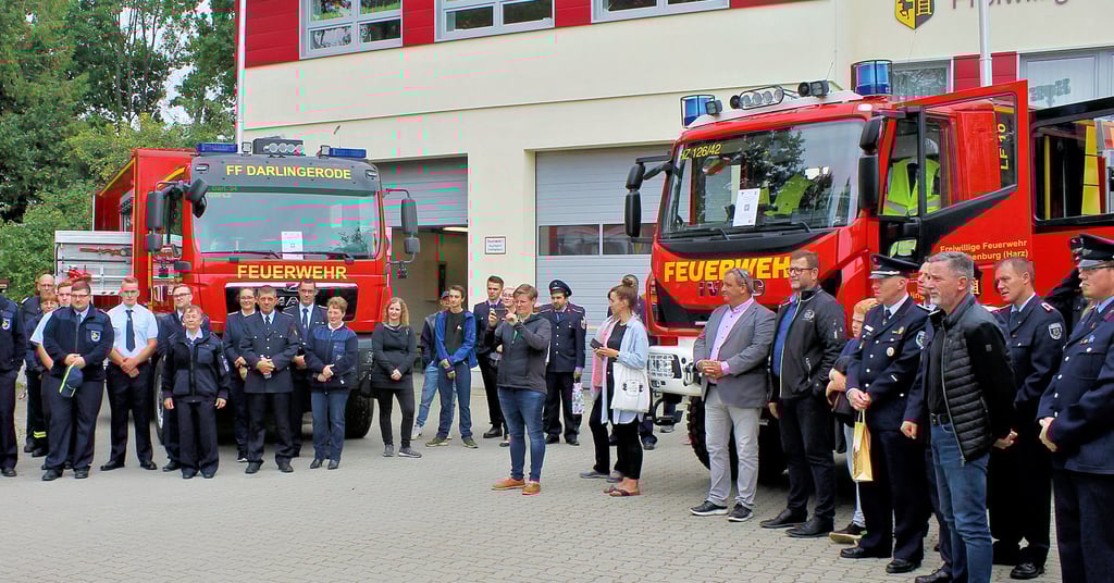 Die beiden neuen Einsatzfahrzeuge der Ortsfeuerwehr Darlingerode sind am Sonnabend offiziell übergeben worden.