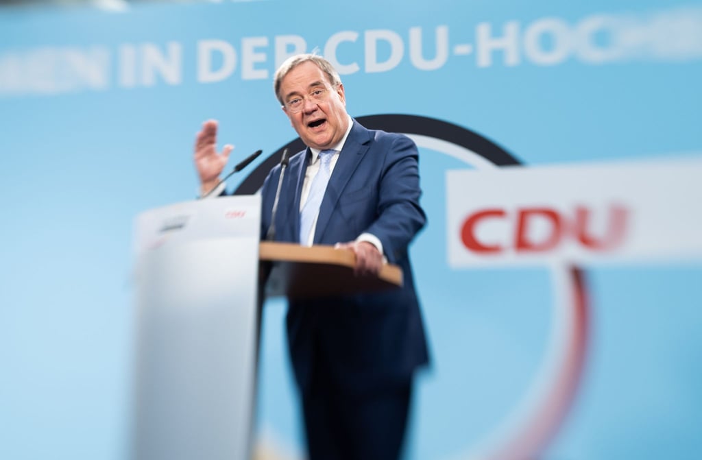 CDU-Kandidat Armin Laschet bei einem Auftritt in Delbrück.