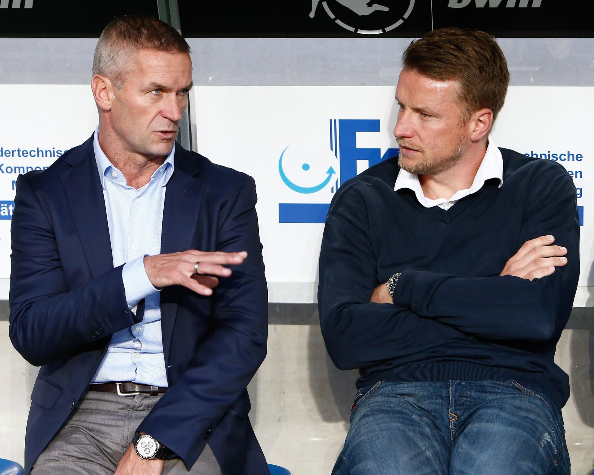 Die FCM-Bosse Mario Kallnik und Maik Franz setzen auf Dialog.