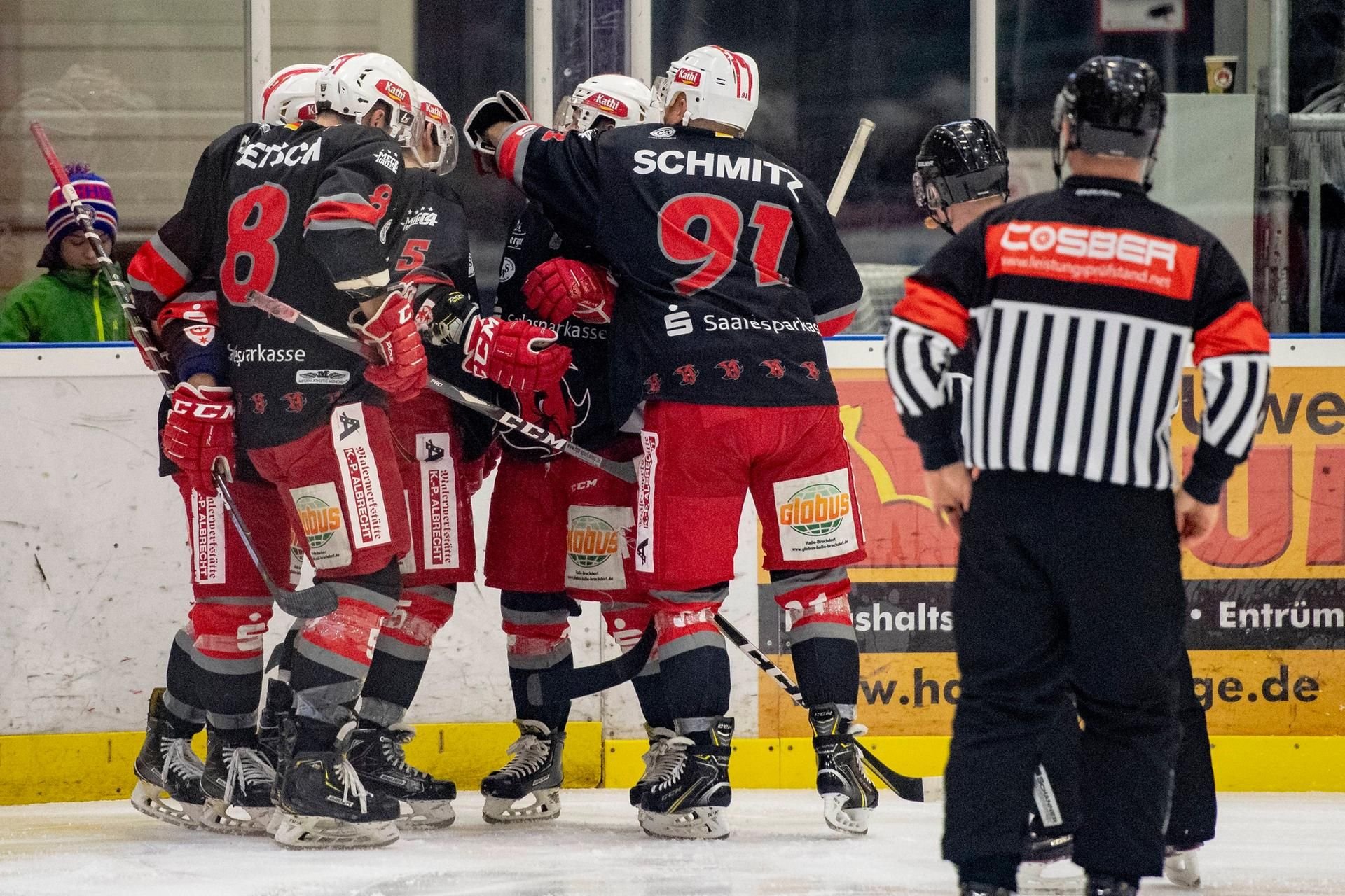Die Saale Bulls treffen in den Playoffs auf Memmingen.