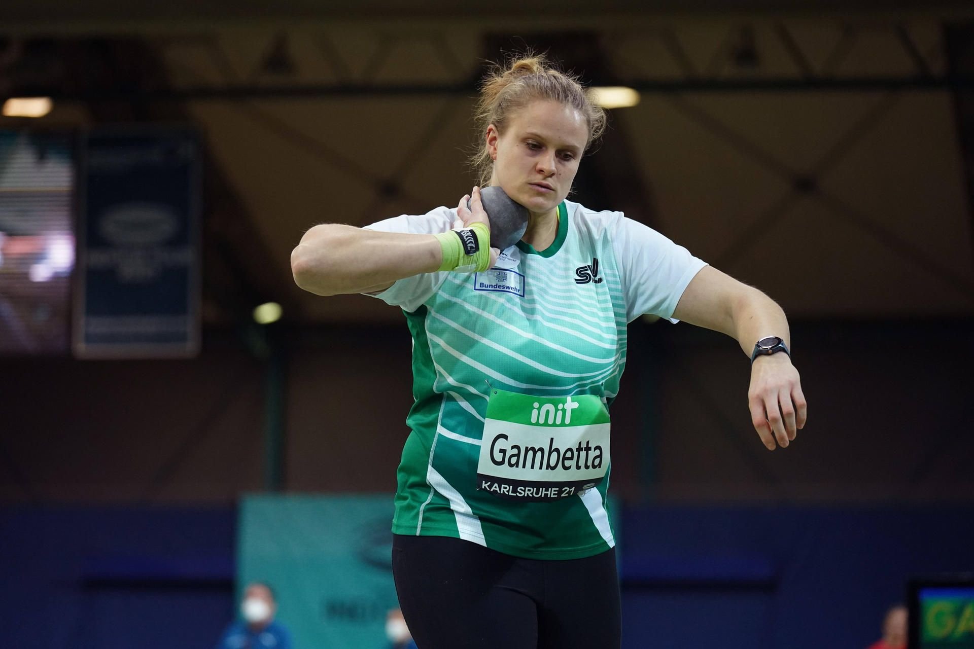 Für Kugelstoßerin Sara Gambetta ist der Start in Dortmund wichtig.