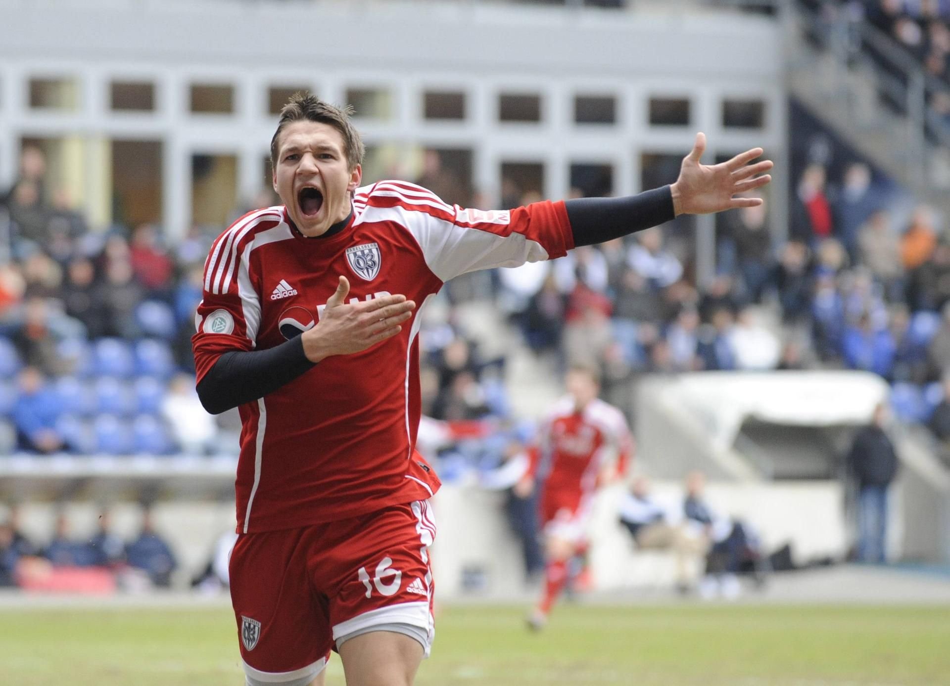 Daniel Frahn jubelt 2010 im Trikot des SV Babelsberg. Gibt es eine zweite erfolgreiche Zeit für den Stürmer bei seinem Heimatverein?