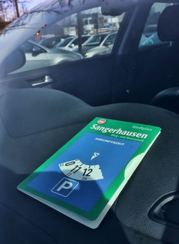 Ohne Parkscheibe wird es teuer.
