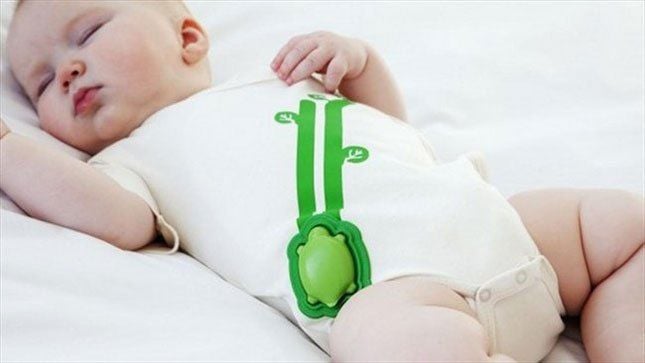 Der „Mimo Baby Monitor“ schickt Schlafdaten des Kindes aufs Handy der Eltern.