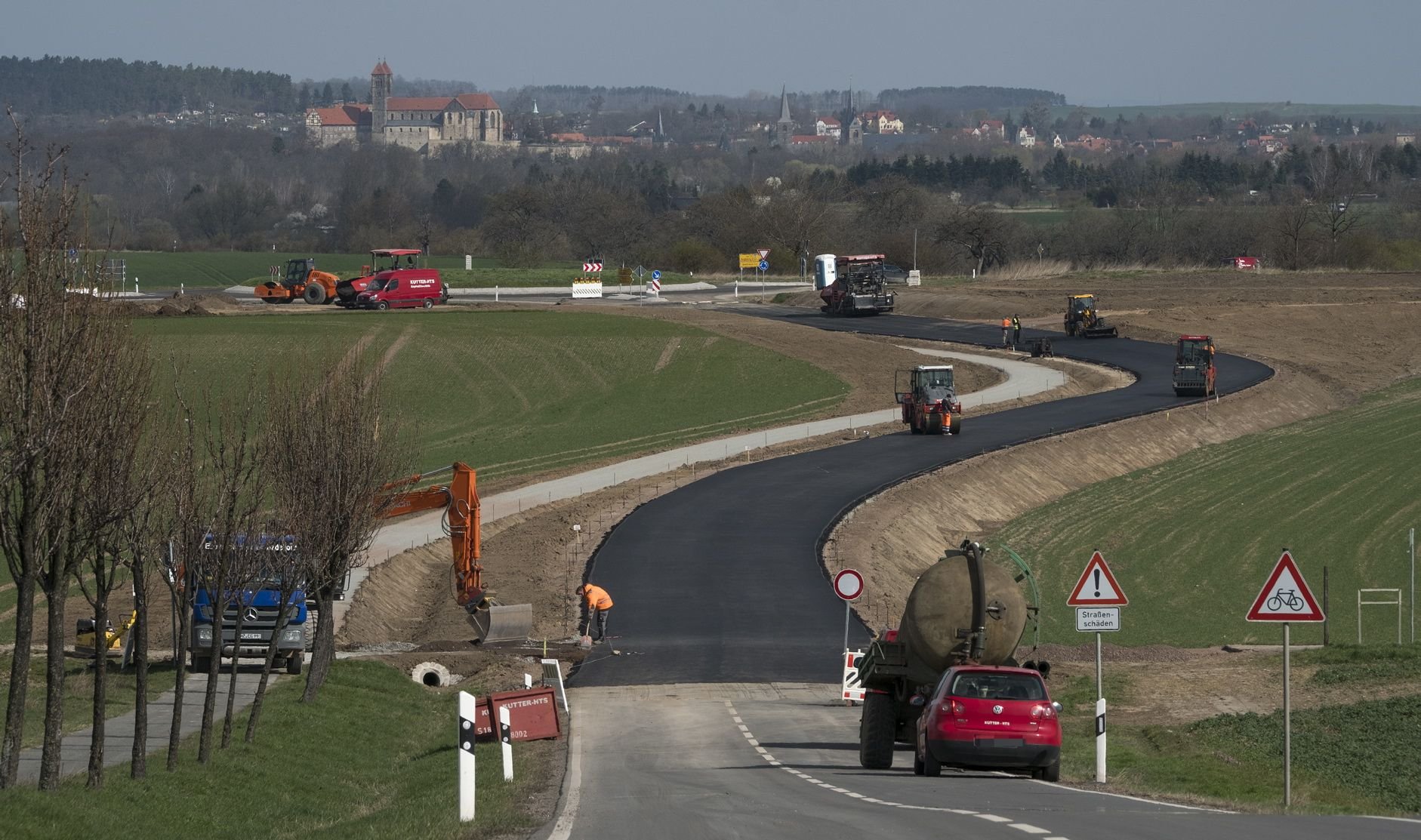 Die südliche Ortsumgehung von Quedlinburg wird gebaut.