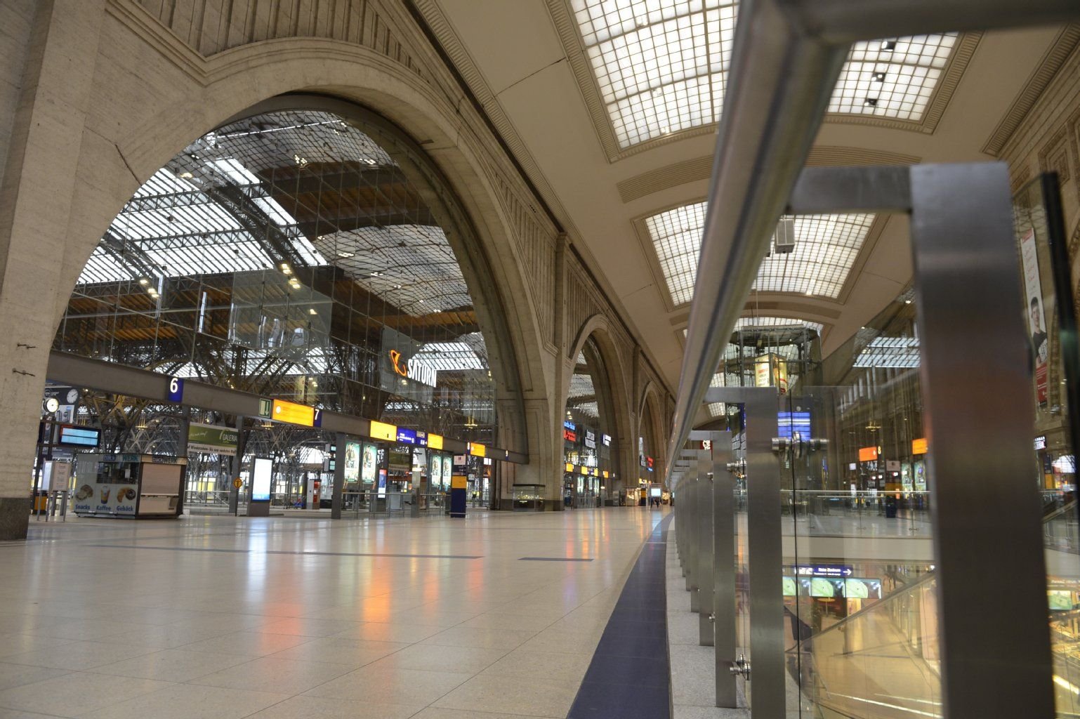 Der Bahnhof in Leipzig