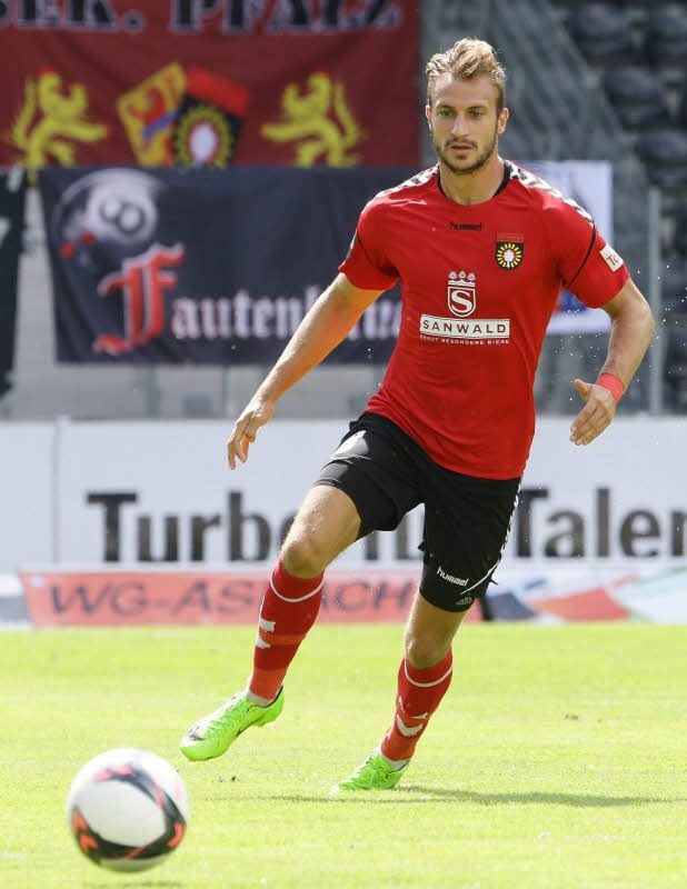 In Großaspach kam Pascal Sohm nur selten als Mittelstürmer zum Einsatz.