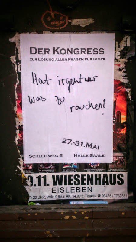 Plakatierung in Halle