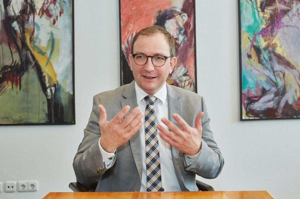 Markus Bauer (SPD), der Landrat des Salzlandkreises, im MZ-Gespräch