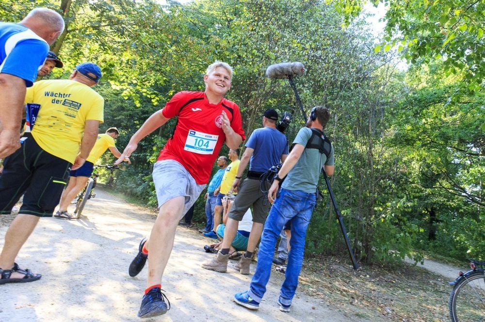 Knapp zwei Kilometer sind die behinderten Sportler beim Secial-Olympics-Triathlon gelaufen.