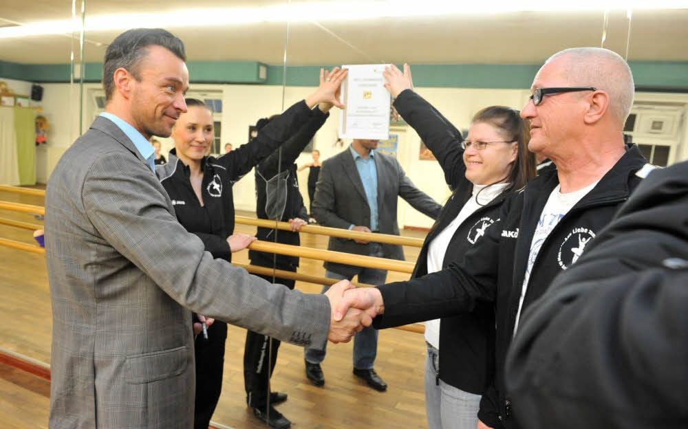 Begrüßung im Jahr 2014: Andy Grabner (l.) und Rolf Krause