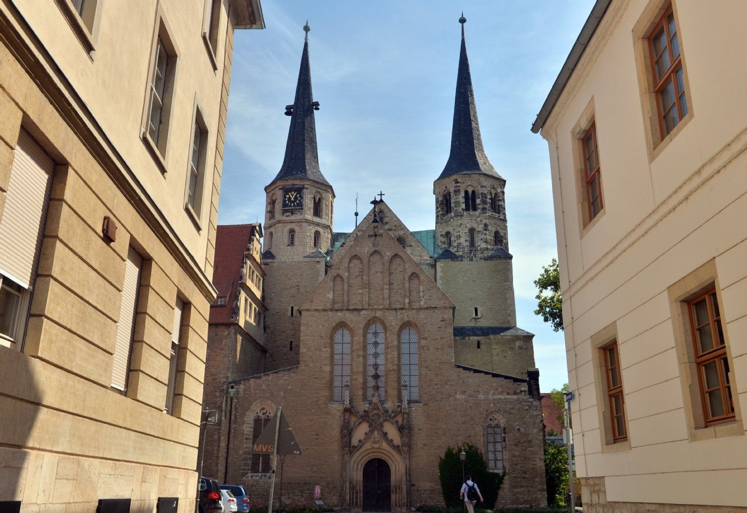 Blick auf den Dom zu Merseburg: Dort hatte sich ein Falke verflogen.