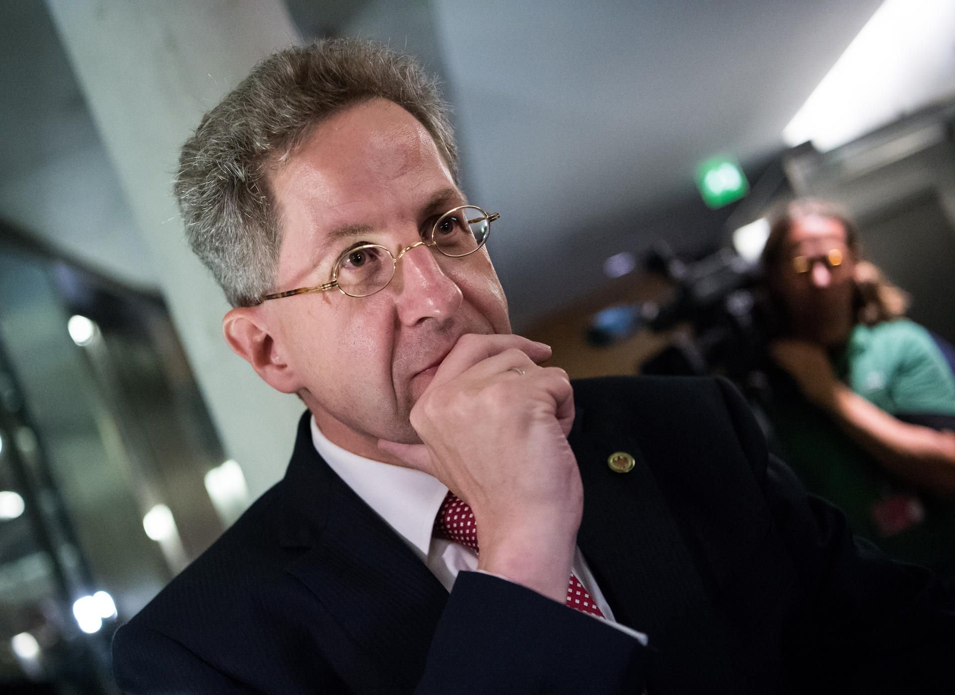Hans-Georg Maaßen nach der Sondersitzung des Innenausschusses