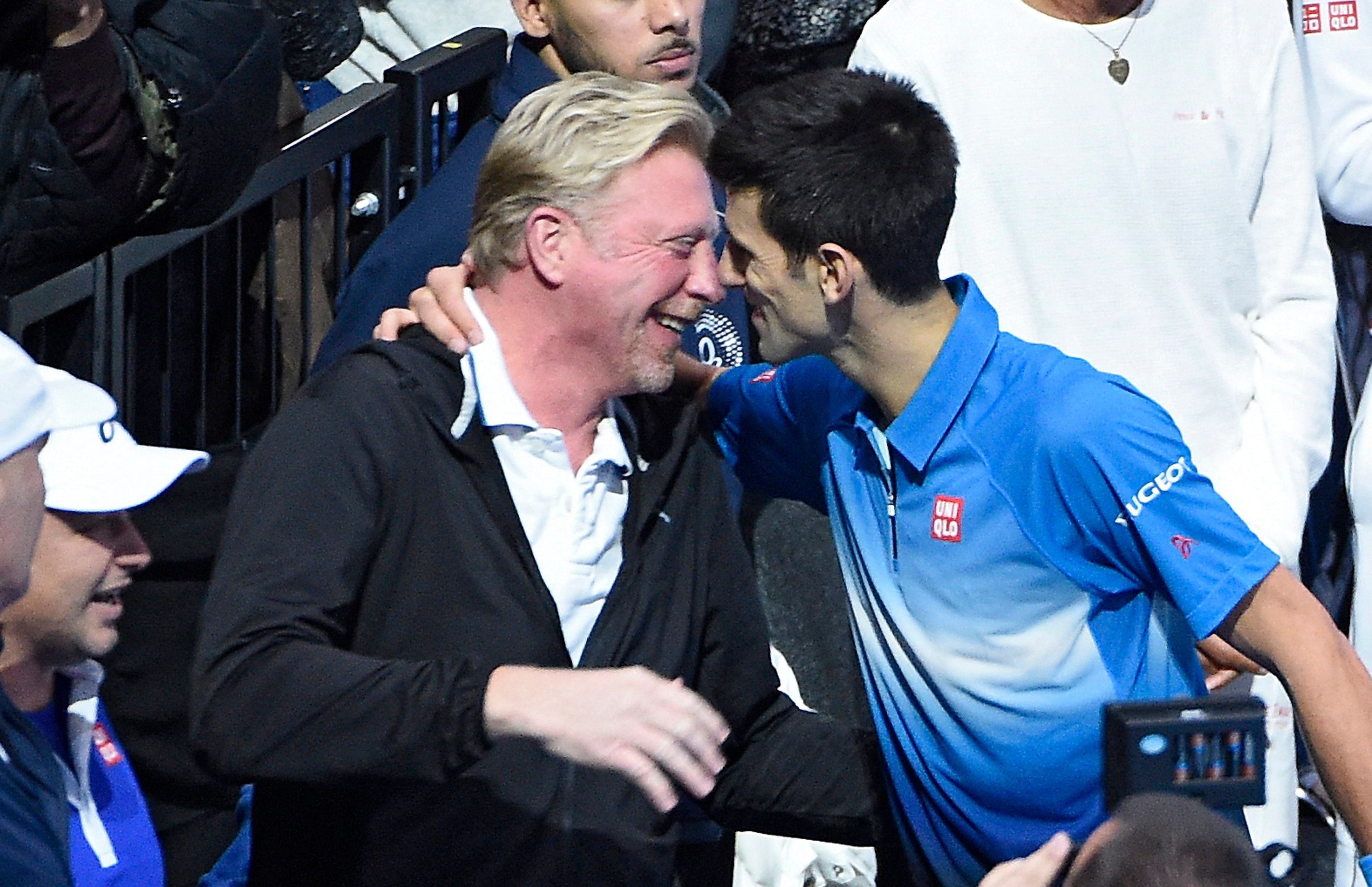 Feierten gemeinsam einige Erfolge: Novak Djokovic und sein Trainer Boris Becker (l.).