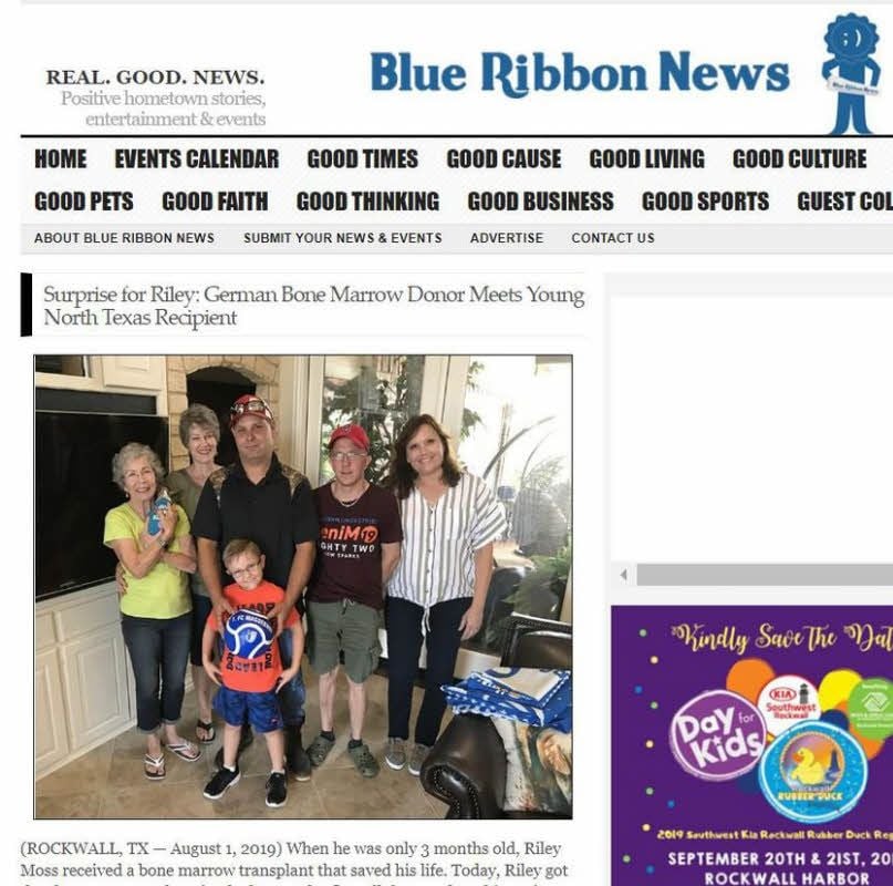 So berichtete die texanische Lokalzeitung „Blue Ribbon News“.