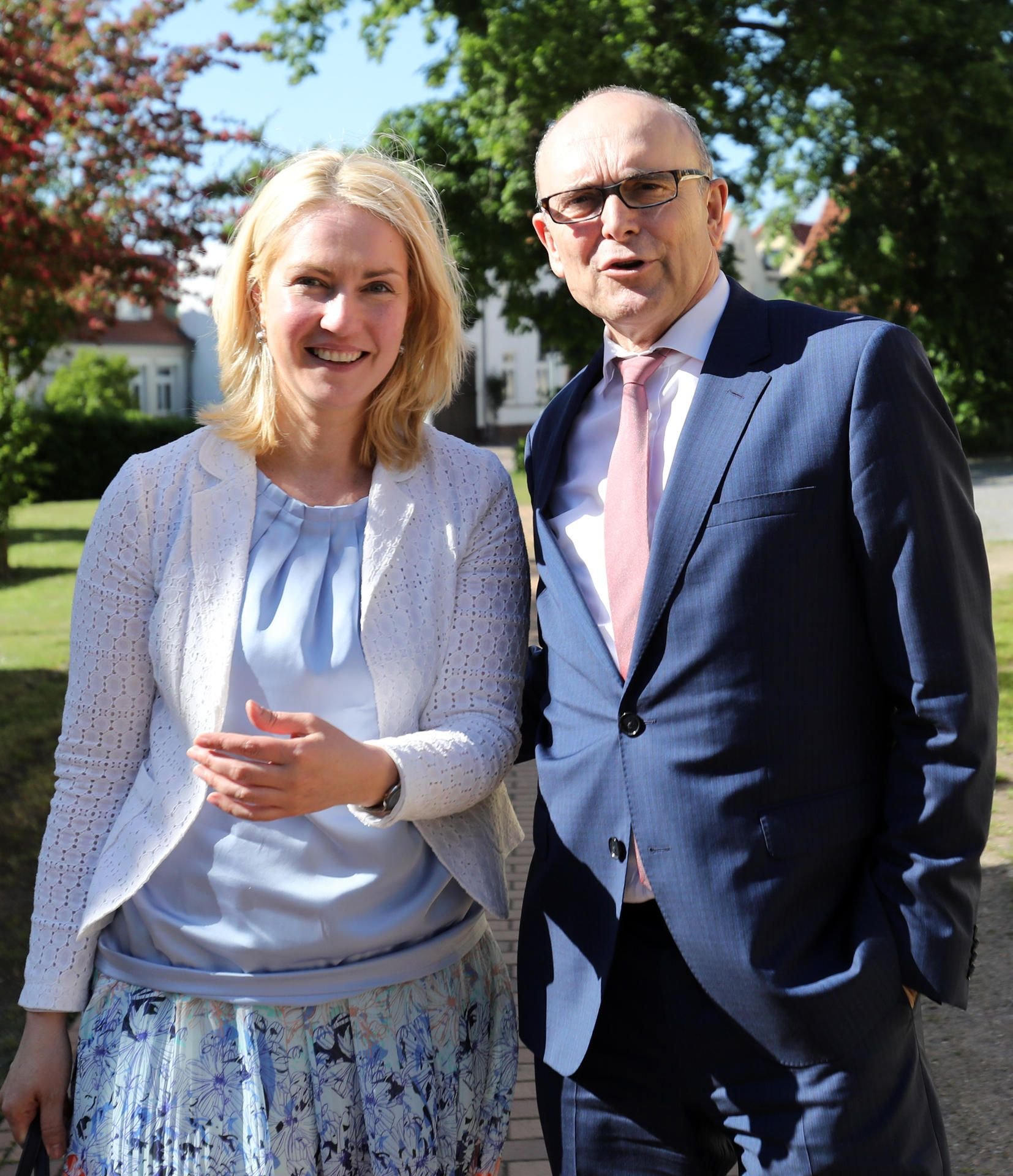 Bundesfamilienministerin Manuela Schwesig und Ministerpräsident Erwin Sellering.