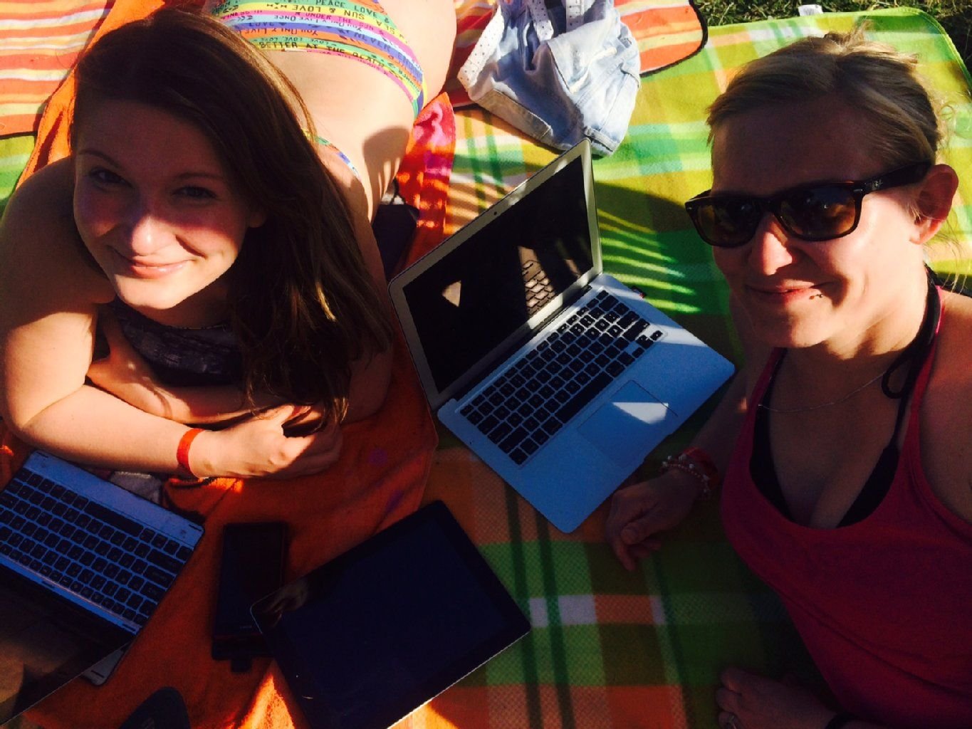 MZ-Reporterinnen Janine und Anne haben sich erst einmal eine kleine Pause gegönnt.