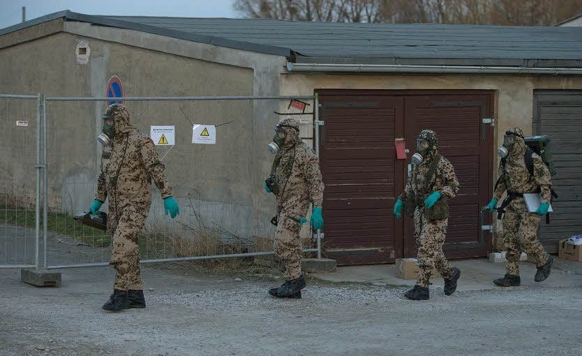 Die Bundeswehreinheit am Dienstag, 25. Februar, bei ihrem Einsatz in Blankenburg.