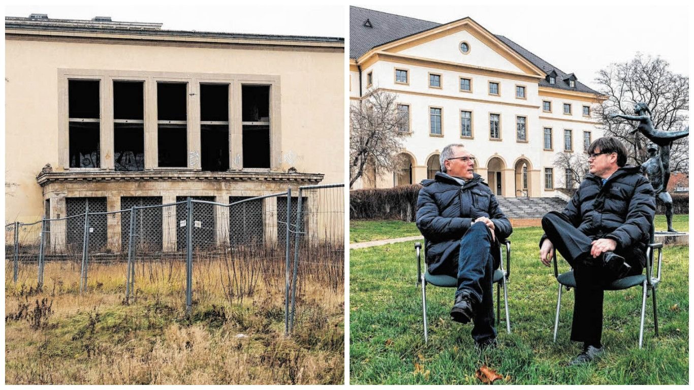Das „X50“ in Schkopau vegetiert vor sich hin - das Kulturhaus in Leuna dagegen glänzt.