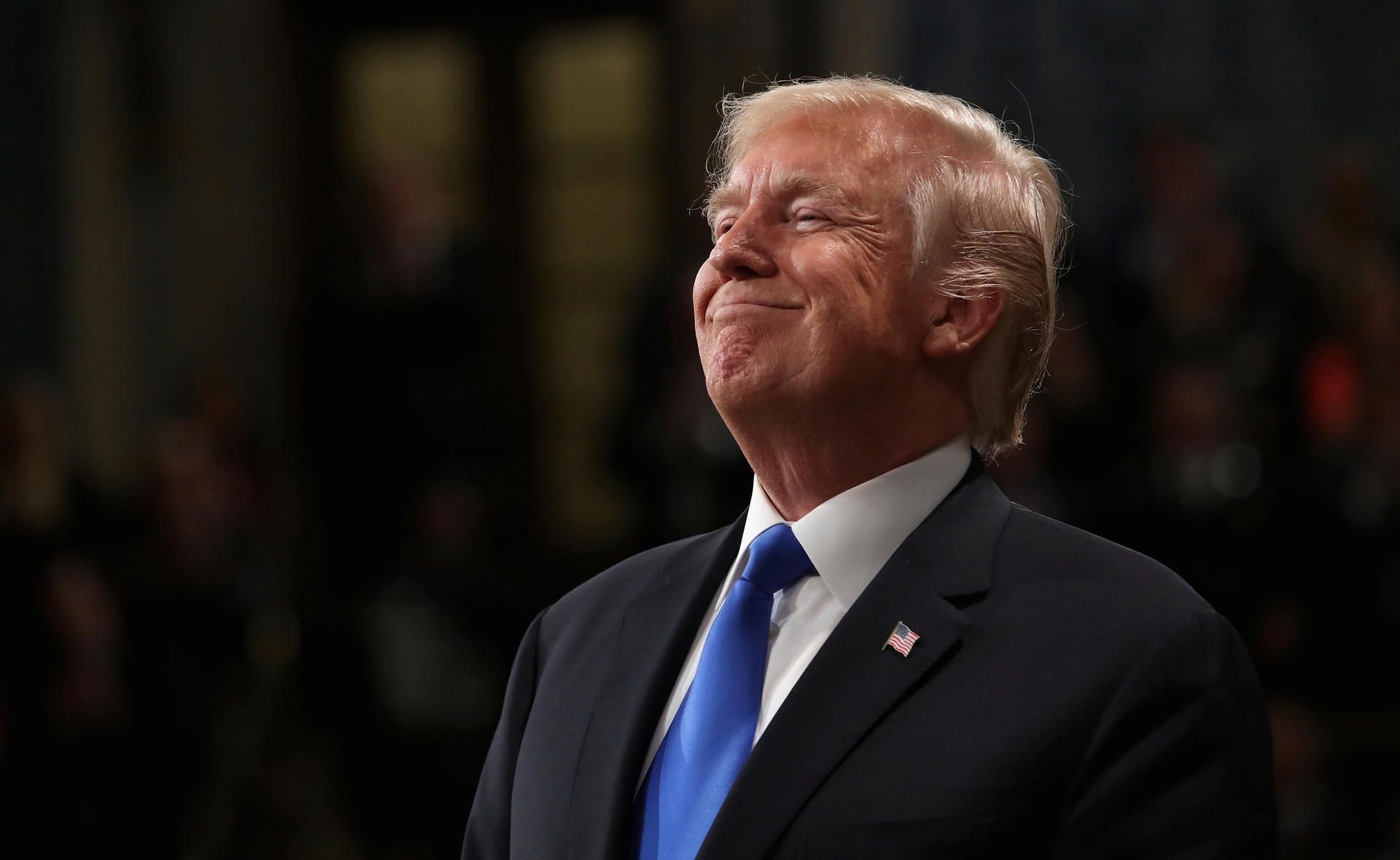 Donald Trump bei seiner Rede zur Lage der Nation im Kapitol